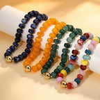 BOMAIL 4PCS Chunky Acrylic Beads Necklaces for Women Boho Colorful Resin Bead Choker Necklaces Set Big Bead Choker Necklace Fashion Trendy Summer Beach Necklaces Jewelry - color: B