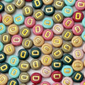 200PCS Round Letter Beads,4x7mm Color Acrylic Alphabet Beads D Beads with Letters for Bracelet Making Necklace Keychain Jewelry DIY (Letter D) - color: Letter D
