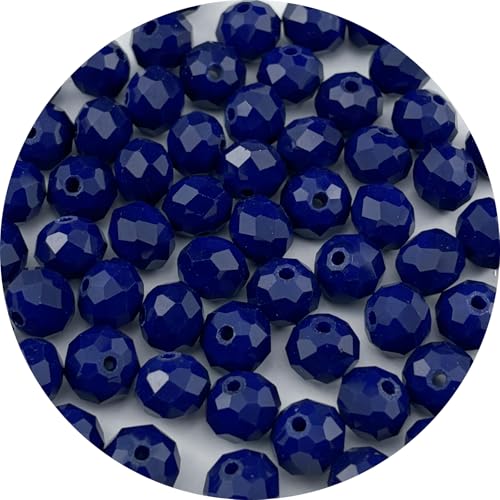 500pcs 3mm Crystal Glass Beads Faceted Rondelle Glass Spacer Beads for Bracelets Necklace Pendants Earrings Key Chains Jewelry Making(Dark Blue Porcelain) - color: Dark Blue Porcelain, size: 3mm