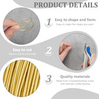 BENECREAT 65.6 Feet 20 Gauge(0.8mm) Brass Craft Jewelry Wire Gold Artistic Wrapping Wire Tarnish Resistant Round Copper Wire for Jewelry Beading Craft Making Ring Earrings DIY - size: 20 Gauge