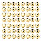 100 pcs Gold Smooth Round Spacer Beads Gold Plated Brass Tarnish Resistant Seamless Loose Connector Beads for DIY Bracelet Jewelry Making (5mm/0.19 inch (Gold)) - color: 5mm/0.19 inch (Gold)