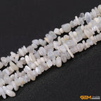 GEM-Inside Crystal Stone Chips for Jewelry Making Genius Gemstone Freeform Loose Beads with Hole for Bracelet Necklace Making Adults 34" (Gray Moonstone, 7-8mm) - color: Gray Moonstone