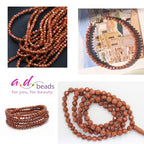 AD Beads Natural Gemstone Diamond-Cut Micro-Faceted Round Tiny 4mm Small Round for DIY Necklace Jewelry Making Beads (Gold Sand) - color: Gold Sand