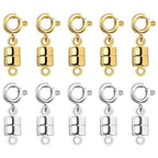 20 Pcs Magnetic Bracelet Necklace Clasps Extenders Adjustable Chain Connectors for Necklaces & Bracelets in Gold & Silver Secure Closures for Jewelry Extensions