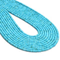ICAI Beads Natural 2x4mm Rondelle Beads, Abacus Disk Stone Spacer Beads – Loose Natural Gemstone Beads for DIY Bracelet, Necklace, Jewelry Making (Blue Turquoise) - color: Blue Turquoise, size: 2x4