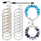 16 Pcs Snake Chain Charm Bracelet Adjustable Bangle Bracelets with Heart Lobster Clasp Extender Adjustable DIY Bracelet Chain for Women DIY Jewelry Making Supplies 7.87" - color: silver gold
