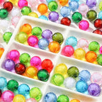20mm Chunk Bubblegum Beads 180pcs Transparent, Colorful, Multifaceted Acrylic Bead Color Beadable Beads for Pen Bag Jewelry Making Necklace Bracelets (red&Green&Blue) - color: red&green&blue