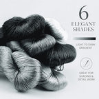 Natural 100% Silk Thread, Handmade Embroidery Thread Silk Floss 6 Colors 110m Each (79) - color: 79
