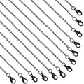 Lemonkey 24 Pack Necklace Chains Bulk,Black Plated DIY Cable Link Chains for Jewelry Making 16 Inches - color: Black, size: 16inch