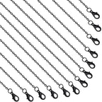 Lemonkey 24 Pack Necklace Chains Bulk,Black Plated DIY Cable Link Chains for Jewelry Making 18 Inches - color: Black, size: 18inch