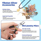 Glarks 1616Pcs Making Supplies Kit with Jewelry Tools, Includes Pliers, Jewelry Wires, Charm Pendants, Jewelry Findings for Jewelry Making and Repair - size: 1587pcs