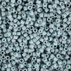 Miyuki Delica Seed Beads – Size 11/0 (1.6 mm), DB0792, Dyed Matte Gray Blue, 7.2 g, Approx. 1440 Beads, Made in Japan - color: DB0792 - Dyed Matte Gray Blue