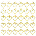 PATIKIL Heart Charm, 100Pcs Mini Heart Circle Pendant Charm Bulk for Jewelry Making Earrings Necklace Wedding Crafts - color: Golden