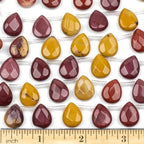 Cherry Blossom Beads Mookaite 12x15mm Faceted Top-drilled Teardrop - 12 pcs/ 8 Inch Strand - color: Mookaite