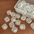 40Pcs Mini Jewelry Storage Containers, 1.37 x 1.37 x 0.7 Inches,Clear Plastic Cases for Pearl Bracelets and Small Accessories (40)