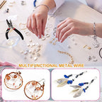 Funrous 5 Rolls 5 Size Jewelry Wire 18, 20, 22, 24, 26 Gauge Copper Wire Kit Jewelry Beading Bendable Craft Metal for Making Crafts, Sculpting with a Pliers(Silver) - color: Silver