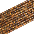 150pcs 2x4mm Natural Yellow Tiger Eye Stone Tube Shape Beads Loose Flat Round Cylinder Flat Spacer Stone Beads for Bracelet Earrings Jewelry Making - color: Yellow Tiger Eye Stone, size: 2x4mm Tube shape