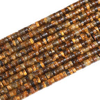 150pcs 2x4mm Natural Yellow Tiger Eye Stone Tube Shape Beads Loose Flat Round Cylinder Flat Spacer Stone Beads for Bracelet Earrings Jewelry Making - color: Yellow Tiger Eye Stone, size: 2x4mm Tube shape