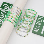 Twinfree Bohemia Beaded Bracelet for Women, Polymer Clay Stretch Bracelets - color: color 15