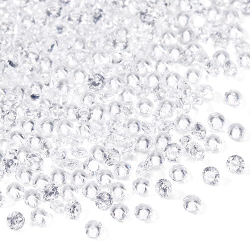 Fashewelry 1000Pcs Crystal Clear Cubic Zirconia Faceted Rhinestone Cabochons 2mm Mini Pointed Back Diamante Gems for Nail Art Craft Replacing Jewelry - color: Clear, size: 2mm-Zirconia