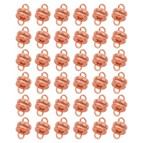 The Beadsmith Copper-Plated Clasps – Brass Jewelry Findings, 6 x 4.5 mm, 36 Set - color: Copper