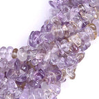 HAAMIIQII Natural Ametrine Chips Irregular Stones Energy Healing Loose Gemstone Beads for Jewelry Making Strand 30 Inch - color: Ametrine