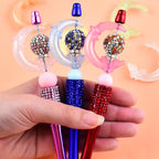 20Pcs Glow in The Dark Moon Focal Beads for Pens Colorful Moon Fancy Space Beads for DIY Craft Beadable Pens Keychain Bracelet Necklace Earrings Jewelry Making - color: Luminous Moon
