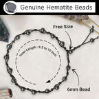 Amazing Gemstone Crystal Anklet Ankle Bracelets for Women - Waterproof Beaded Healing Crystal Anklets, Plus Size Chakra Gemstone Bead Anklet - color: Hematite, style: Hand Knotted