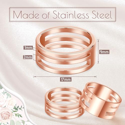 Hicarer 2 Pieces Jump Ring Opening Tools Opening Stainless Steel Jump Split Ring Opener Circle Tool for Jewelry Makers Craft Projects Supplies(Rose Gold) - color: Rose Gold