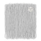 Huskein 100 PCS Mardi Gras Beads Bulk, 33" Round Xmas Beaded Necklaces, Christmas Beads, Parade Accessories Set for Festive Event Carnival Party Supplies Favors - color: Silver