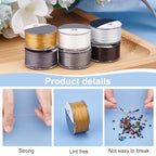 PH PandaHall 0.1mm Nylon String 100 Yards Beading Thread White Nylon Seed Bead Thread Bracelet Threads Sewing String for Leather Stitching Beading Jewelry Bracelets Making - color: White