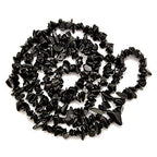 PLTbeads 5-8mm Natral Healing Gemstone Waist Bracelets Necklace Kit Irregular Stone DIY Crafts Design Jewelry Making 1 Strand per Bag Approxi 34 inch (Black Obsidian Chips) - color: Black Obsidian Chips