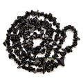 Gemstone Chips Natural Black Obsidian 3-5mm Healing Crystals Waist Bracelets Necklace Kit Irregular Stone DIY Crafts Design Jewelry Making Approxi 32 inch - color: Black Obsidian Chips