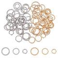 UNICRAFTALE 84pcs 6/8/10mm Twisted Open Jump Rings Golden and Stainless Steel Color Stainless Steel Jump Rings Connectors Rings for DIY Bracelet Necklaces Jewelry Making