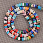 BONNY BOXX 150PCs Natural Mix Imperial Jasper Spacer Beads, Loose Semi Precious Flat Round Gemstone Heishi Disc Stone Beads for Beading Jewelry Making 4mm*2mm - color: Mix Imperial Jasper, size: 4MM*2MM