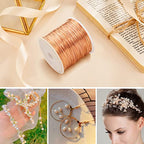 [328 Feet]28 Gauge Craft Wire Jewelry Wire 100M/0.3mm Rose Gold Plated Thin Brass Wire Soft Metal Wire Bulk for Jewelry Making - color: Rose gold, size: 0.3mm