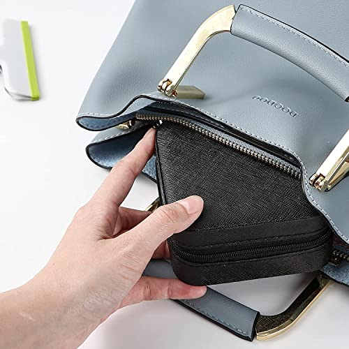 Neveika Portable Travel Mini Jewelry Box Leather Jewellery Ring Organizer Case Storage Gift Box Girls Women (4pcs black). - color: black