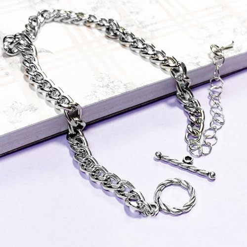 Heather's cf Toggle Jewelry Clasps – Durable Quality, Antique Twisted Silver Finish Toggle Clasps & Closures for Necklace, Bracelet & Charms – Ideal for DIY, & Jewelry Making – Small (Set of 100) - color: Twisted silver toggle clasp