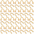 PH PandaHall 60pcs 18K Gold Wire Guardian, Golden U-Shape Cable Protector 304 Stainless Steel Wire Guard Loops Thread Protector for Earring Bracelet Necklace Pendants Jewelry Crafts Making, Hole 0.8mm