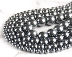 4mm 200pcs Natural Stone Round Beads Black Hematite Genuine Stone Beading Loose Gemstone DIY Charm Smooth Beads for Bracelets Necklaces Earrings Hole Size 1mm (Black Hematite 4mm) - color: Black Hematite, size: 4mm