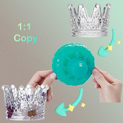 BBDINO Silicone Mold Making Kit, 2.42lb Super Elastic Liquid Silicone for Mold Making, 3h Fast Cure Platinum Molds Making Silicon Rubber for Casting Resin/Silicon/Candle/Soap Molds - color: 38.8 Oz Clear
