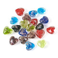 Elecrelive 20Pcs Gold Sand Lampwork Luminous Heart Beads Glow in The Dark Love Crystal Beads 20.5mm for Friendship Bracelet Necklace Earring Key Chains Valentine - color: 10 Colors, Heart