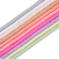 COIRIS 3400 Pcs Vinyl Heishi Beads Environmental Handmade Polymer Clay Spacer 6mm Disk Flat Beads for Surfer Chocker Necklace Bracelet Earrings Jewelry Making(RT-Macaroon Mix-6) - color: RT-Macaroon Mix-6