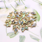 10PCS Natural Pearl Pendants Irregular Multiple Shapes Cultured Freshwater Baroque Pearl Charms for Jewelry Making Gift - color: 17x9mm