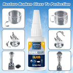 Glass Glue, 100g Ultra Strong Clear, Waterproof & Fast Super Glue, Curing Adhesive for Glass Repair, Mirror, Crystal, Jewelry, Crafts,Plastic Models - size: 100g, style: Glass Glue