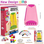 Friendship Bracelet Making Kit for Girls Ages 8-12, Kids Jewelry Making Kit with 28 Pre-Cut Threads and Letter Beads, Arts and Crafts for Kids, Birthday Easter Gifts for 6 7 8 9 10 11 12 Year Old - color: Pink