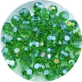 Crystal Glass Beads 400 Pieces 4mm Round Faceted Glass Spacer Beads for Jewelry Making Bracelet Earring Necklace DIY Craft Supplies(Green AB) - color: Green AB, size: 4mm