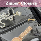 Travel Jewelry Organizer Case,Small Jewelry Bags Jewelry Storage Book Ring Binder with Clear Zipper Velvet Pouch for Traveling (Inner Pages,Black,3 PCS,Large) - color: Inner Pages,Black,3 PCS,Large