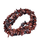 5-8mm 34 inches Natural Crystal Mahogany Obsidian Stone Beads for Jewelry Making Tumbled Drilled Irregular Gravel Gemstones Chips Stone Beads by Strand - color: Mahogany Obsidian