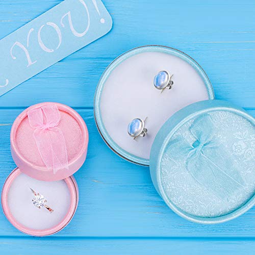 Hicarer 200 Pieces Stud Earring Kit, Including 50 Pieces 12 mm Stainless Steel Blank Stud 50 Rubber Back, 50 Pieces 12 mm Clear Glass Cabochons 50 Stainless Steel Earring Back for DIY Making (Silver) - color: Silver